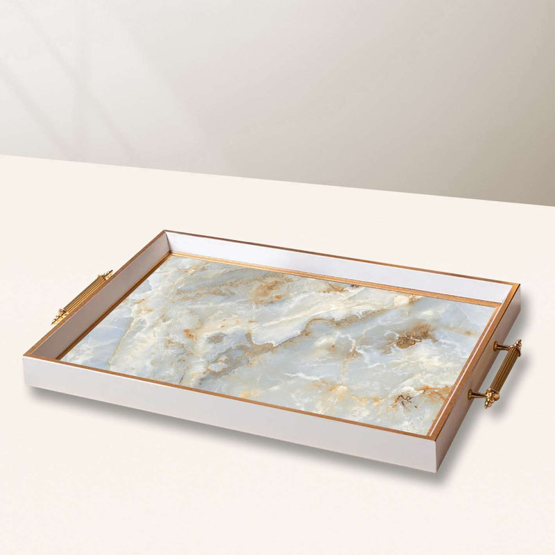 Elegant Glass Serving Tray, 19.7 x 11.4 x 1.4 inches | 100% High-Quality Glass | Perfect for Entertaining & Serving | Stylish and Functional Design for Home & Parties | Durable and Easy to Clean