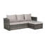 Ensemble de meubles de patio modulaire 6 pièces avec repose-pieds-940823577