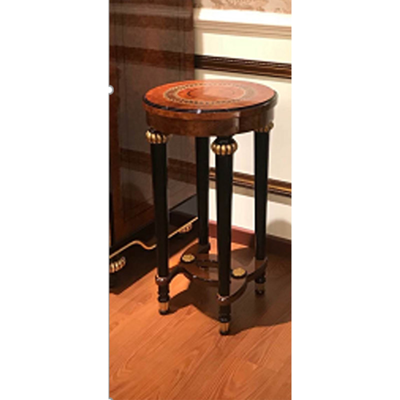 Gilemette Round Pedestal Beech Plant Stand