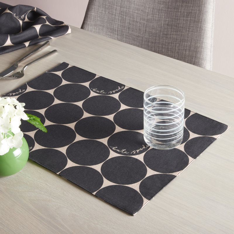 Loop And Dot 100% Cotton Rectangle, Onyx Black/Gray