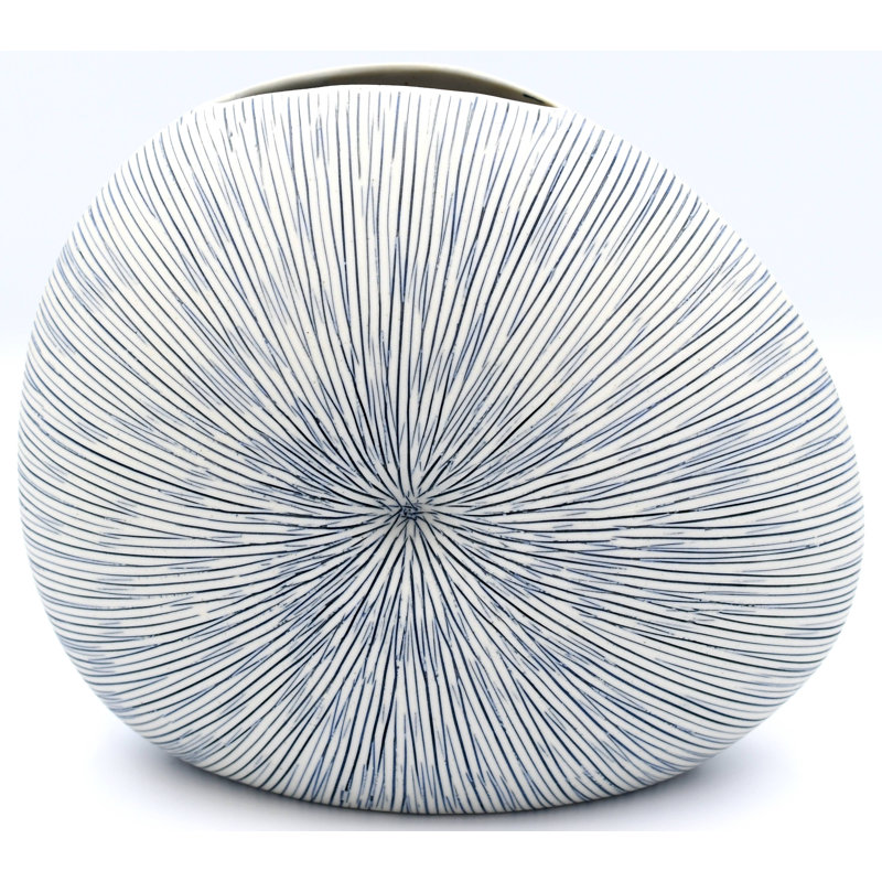 Baudilia Handmade Table Vase, 6" H x 7" W x 3.5" D, Gray