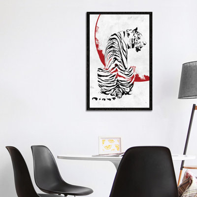 Inked Tiger 1 Piece Wall Art on Canvas