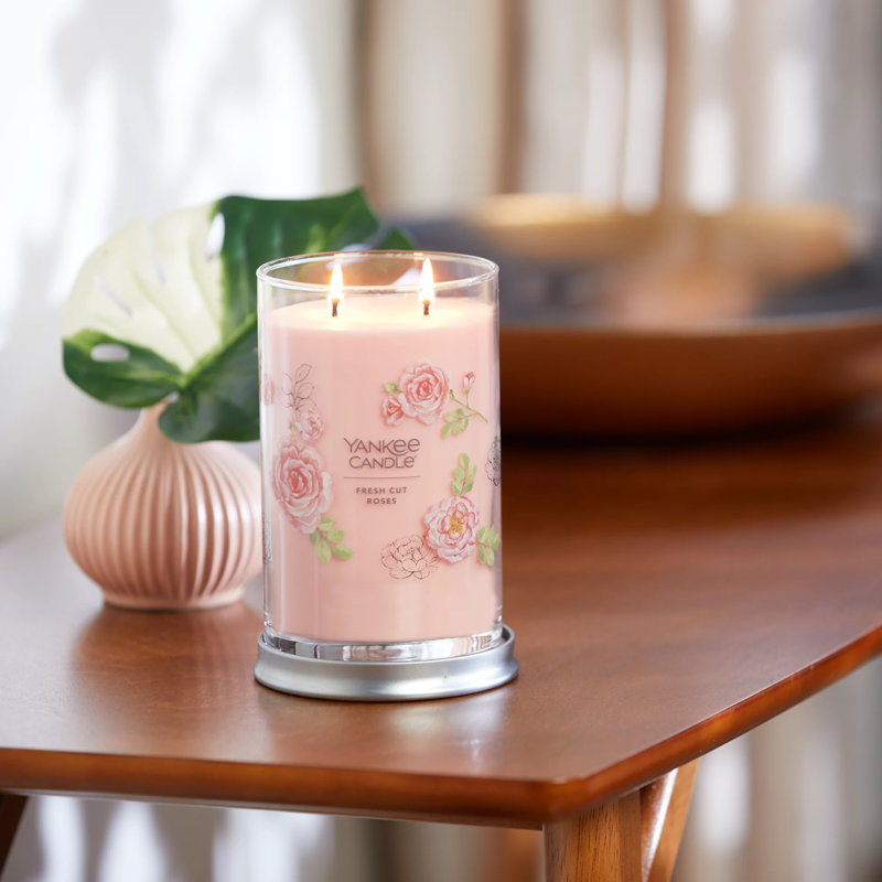 Signature Fresh Cut Roses Scented Tumbler Candle, Large