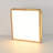 Scandinavian Dimmable Hollowed Design Square Wooden Led Flush Mount