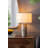 D16x24.4" Hammered Iron Table Lamp With Mango Wood(Lamp Shade Assembly Required)