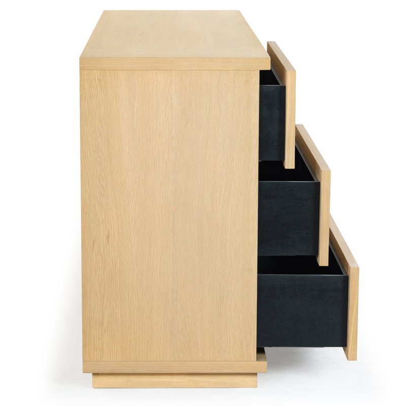 Deziree Wood 6 Drawer Dresser, Natural