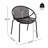 Set Of 2 Outdoor Patio Dining Chair, Stackable With Breathable Design, Modern Simple Art Style, Metal Legs And Plastic Backrest-1969636401