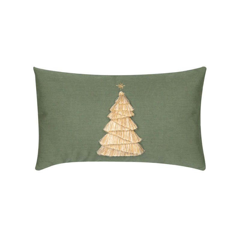 Fraser Fir Ruby Square Indoor/Outdoor Pillow Cover & Insert, Rectangle 12"H x 20"W, Fern