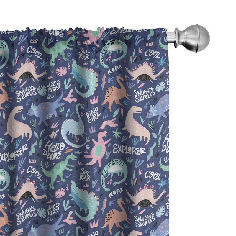 Panneaux coulissants semi-diaphanes avec dinosaure, 28 po x 63 po