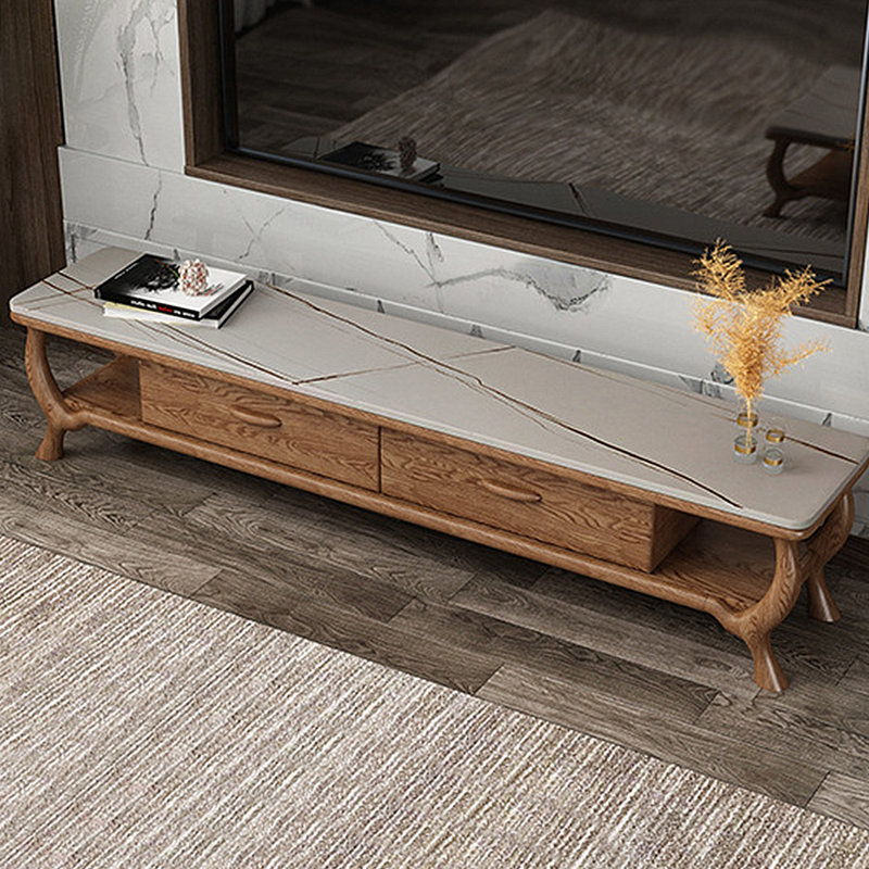 Table basse et meuble télé moderne et minimaliste avec rangement