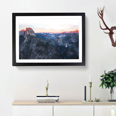 Half Dome Falls - Picture Frame Painting Print