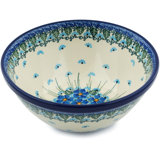 Forget Me Not Handmade Stoneware Rice Bowl