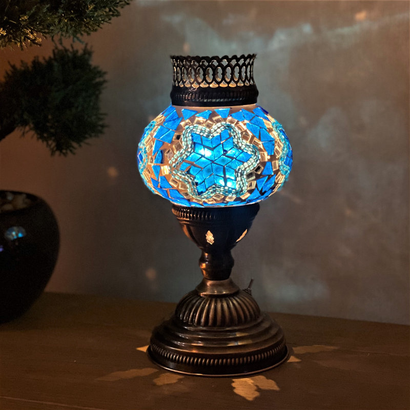 Orville Metal Novelty Lamp, Blue/Brown