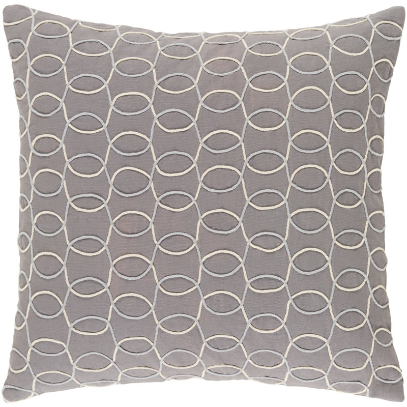 Oreiller en coton uni Bold II, Neutre, Polyester, H 18 po x l 18 po