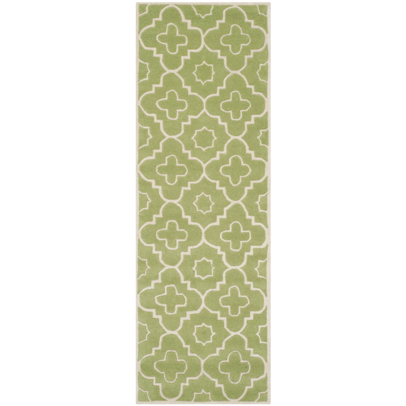 Carolene Hand Tufted Wool Geometric Rug, Runner 2'3" x 7'