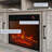 18" Electric Fireplace Heater with Remote Control, Black