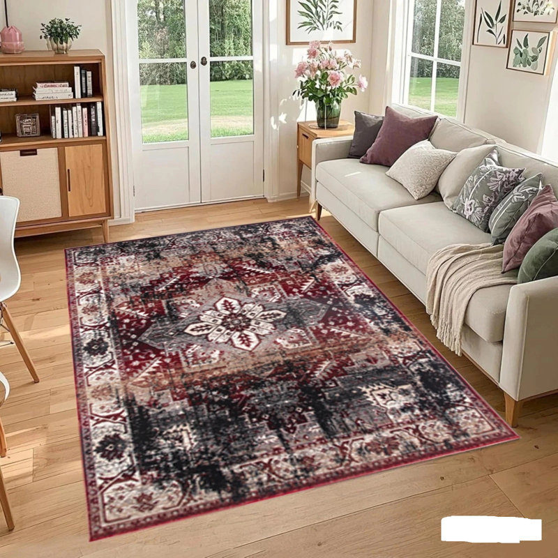 Area Rug, Black, Rectangle 200 x 290 cm