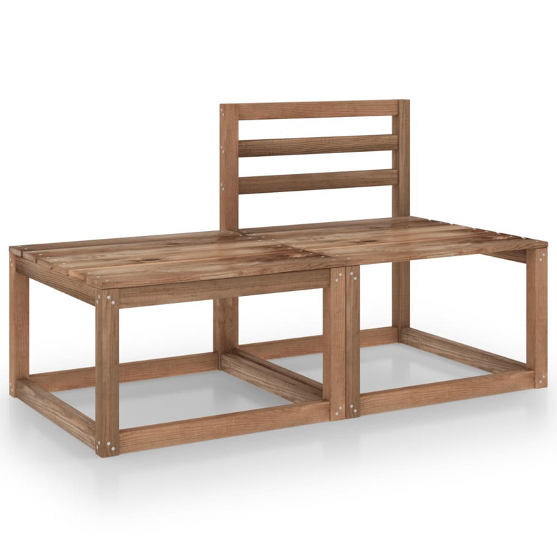 Kaiser 152.4cm Wide Pine Patio Sofa, Brown