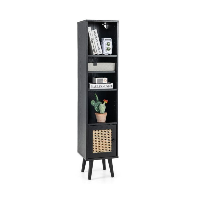 Raeleigh Linen Cabinet, Matte Black