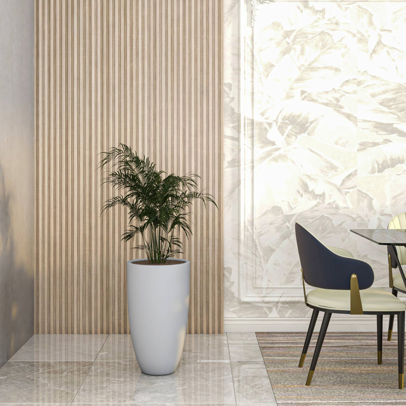 Pot à fleurs Roshini, Béton vieilli, H 23,6 po x l 13,4 po x P 13,4 po