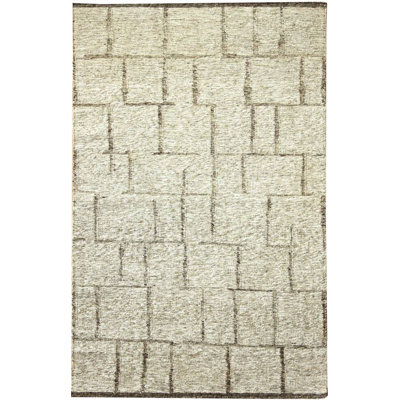 Stonework One-of-a-Kind 4' X 6' New Age Wool Area Rug Ivory