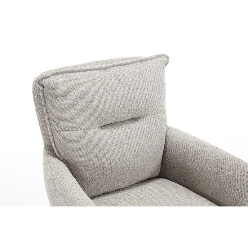 Stuhl 51cm H Polyester Upholstered Metal Parsons Chair, Beige