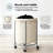 Laundry Basket With Wheels, 50.2-Gallon Rolling Round Heavy-Duty Hamper Cart With Steel Frame And Removable Bag, 2 Locking Wheels (Cream)-124886440