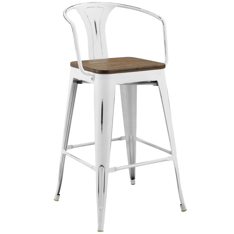 Tabouret de bar 30 po Promenade, Blanc