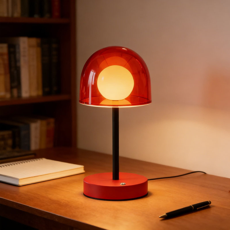 Lampe de table à champignon rechargeable sans fil à DEL avec 3 températures de couleur et gradation continue, mini lumière portative pour le bureau, le bureau et la décoration intérieure