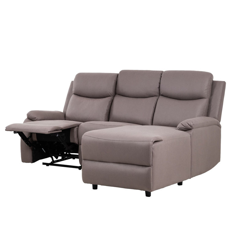 Boa Reclining Corner Sofa, Taupe, Right Hand Facing