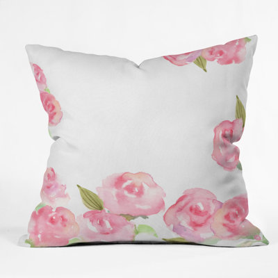 Wonder Forest Raining Roses Throw Pillow