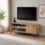 Meuble télé en bois moderne avec étagères de rangement et garde-robe