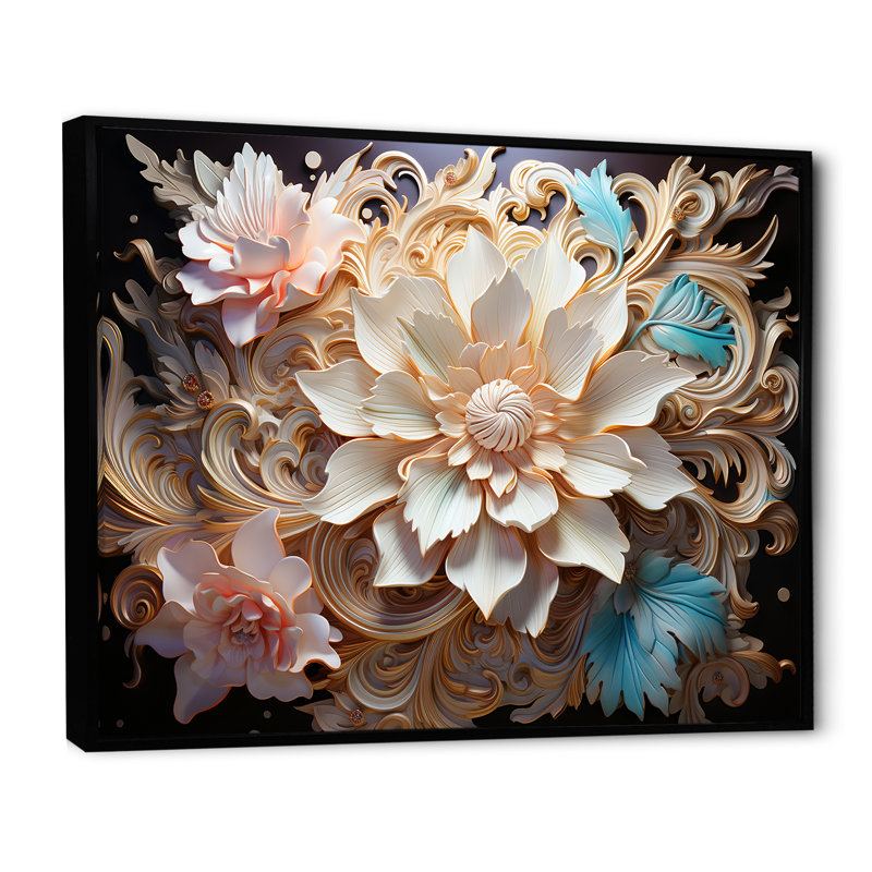 «Sacred Hinduism Oms Ethereal Opal», reproduction, Cadre flottant noir, H 24 po x l 32 po x P 1 po