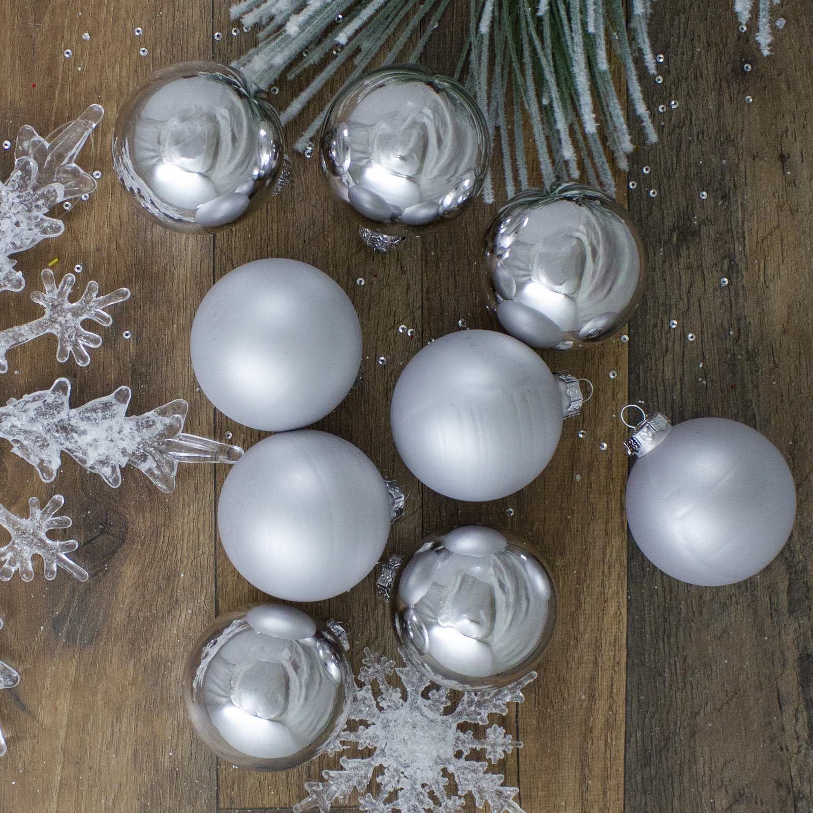 Northlight Seasonal 3" Glass Bauble, Silver