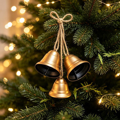 Iron Jingle Bell Hanging Ornament, for Christmas Decor
