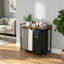 Metal,Manufactured Wood Laundry Cart with Wheels