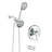 Dual 2 In 1 Shower With Tub Spout - High Faucet Valve. 7 Spray Settings Head And Hand Shower. . All Metal Construction. 1.8 Gpm Flow. 59" Hose. 1/2" Connection System Patterns For Comfortable-122420102