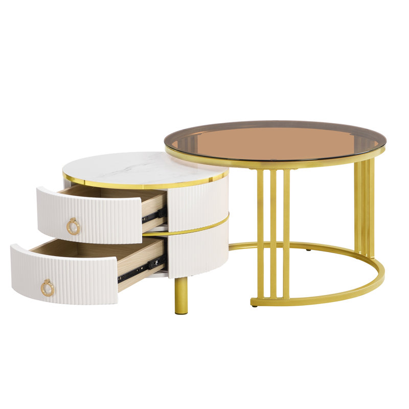 Coffee Table, 45cm H x 70cm W x 70cm D, Brown, Brown