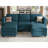 Alyciana U-Shaped Upholstered Sectional Couch Apartment Modular Sofa with Storage Ottoman-1246841944