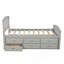 Lit plateforme simple avec rangement en bois massif et 6 tiroirs-1778316461