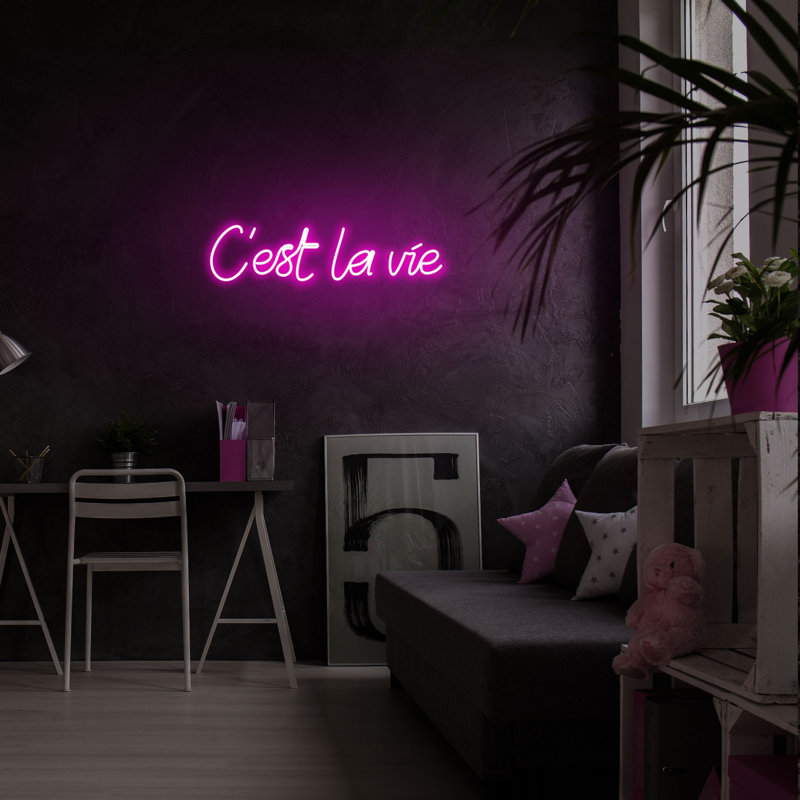 Bande lumineuse néon flexible à DEL, couleur rose, 19,7 x 5,5 x 0,8 pouces | Adaptateur IP67 étanche, 12V DC, 2A | 600 lumens, interrupteur marche / arrêt, système de fixation murale intégré | Parfait pour la décoration intérieure et les fêtes