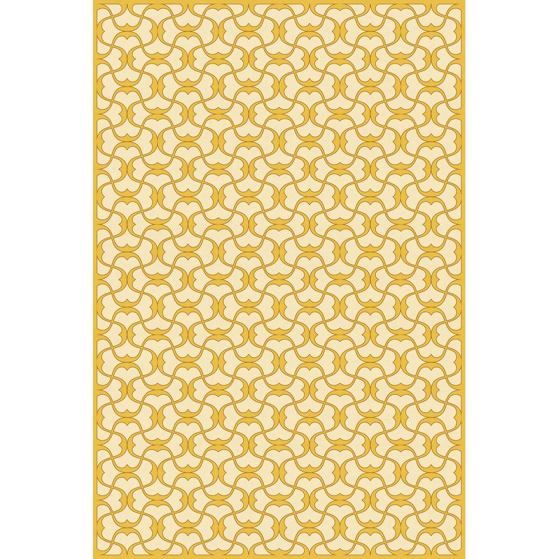 Aldo Vinyl Geometric Indoor Rug, Rectangle 4' x 6'