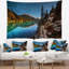 Tapisserie en polyester lake avec des montagnes avec accessoires suspendus inclus-28489619