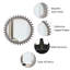 Miroir décoratif décoratif en bois de forme suspendue de 17 po x 17 po avec des miroirs de grande taille individuellement sur des murs d'art, vendus individuellement-115297283