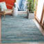 Tapis rayé en coton tissé à la main Fales Rag-577479698