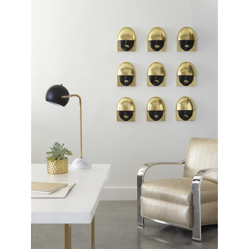 Fashion Faces Wall Décor, Gold Leaf/Black