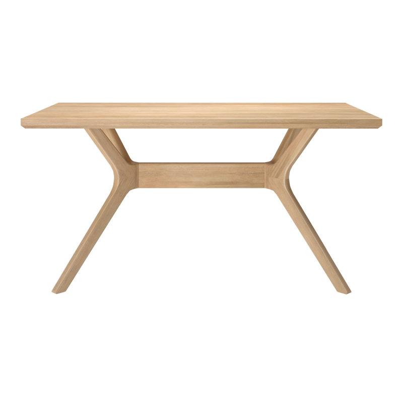 Muhsina Cross Leg Rectangular Dining Table, Blonde, 30"H x 60"W x 32"D