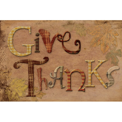 Folk Give Thanks - Wrapped Canvas Painting