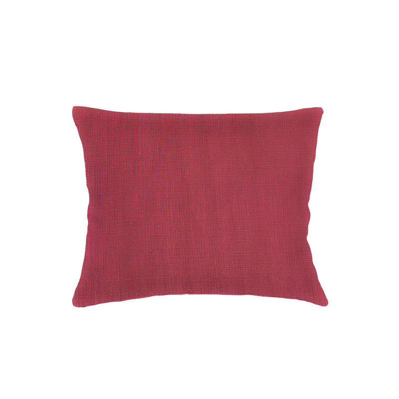 Oreiller en lin So So So, H 28 po x l 36 po, Rouge, Housse de coussin seulement - sans coussin