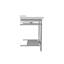 Gloss White Fireclay Rectangular Console Bathroom Sink with Overflow-49500073-119167067